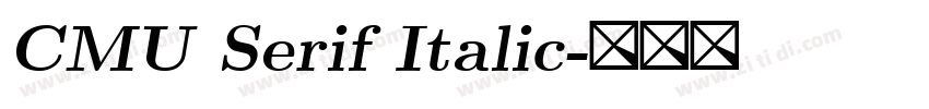 CMU Serif Italic字体转换